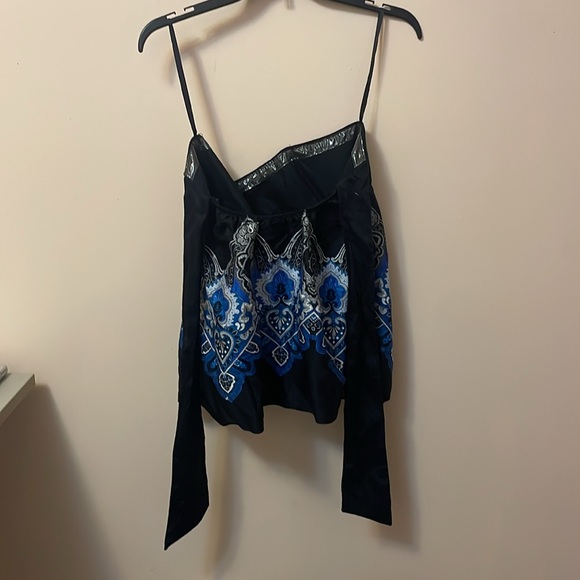 Vintage Cache black and blue wrap tube top - Picture 2 of 2